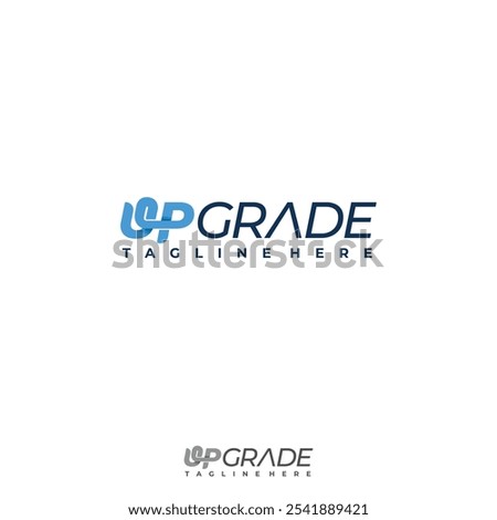 Letter Upgrade logo simple modern concept for your company. Vector illustration
