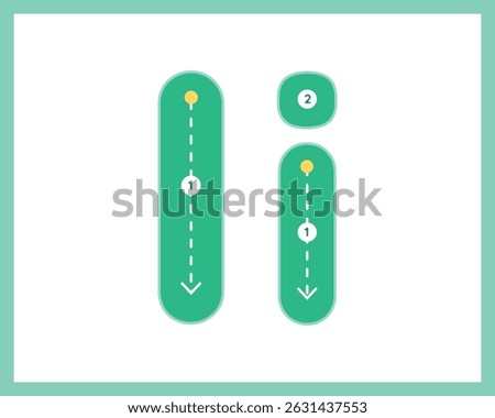 Letter I Uppercase ad Lowercase Alphabet Tracing Guide for Kids Worksheet