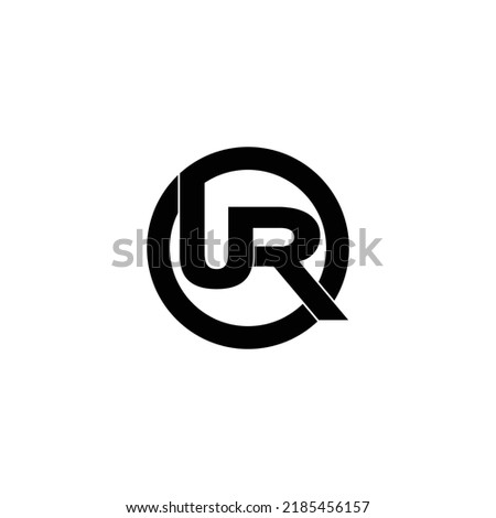 Letter UR circle logo design vector