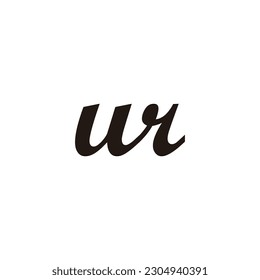 Letter ur connect geometric symbol simple logo vector