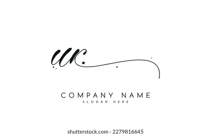 letter UR logo design handwriting signature style vector template