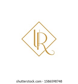 Letter "UR" Logo Monogramm. UNSERE Vektorillustration zum Design von Luxus-Symbolen