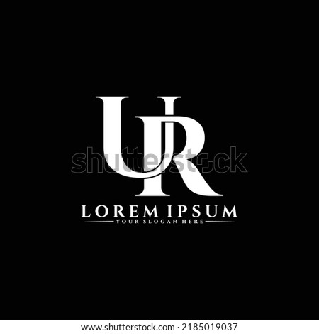 Letter UR luxury logo design vector