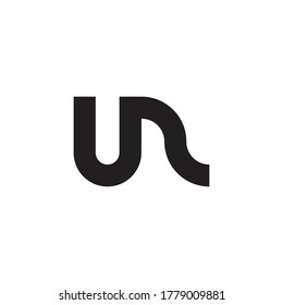 letter ur simple geometric line logo vector