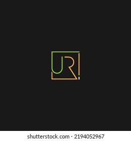 Letter UR , URI logo design template elements