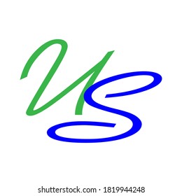 Letter us icon vector design illustration