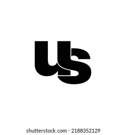 Letter US simple logo design vector