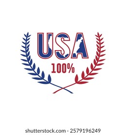 letter usa 100% design vector for business