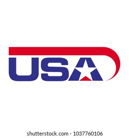 letter USA vector logo