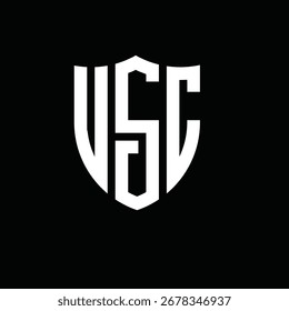 letra USC escudo logotipo vetor