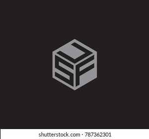 Letter USF logo template