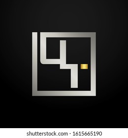 Letter UT modern logo icon monogram design. Outstanding professional elegant trendy based alphabet. Vector graphic template element in silver and gold color. Can be used for luxury company branding.