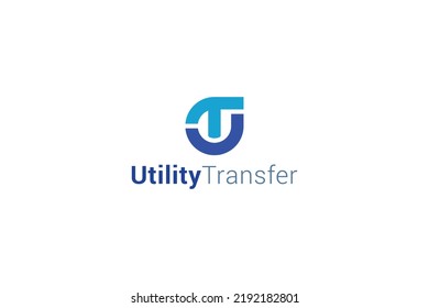 Letter UT natural drop simple logo