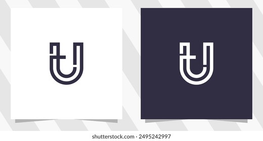 Letter UT TU Logo Design Vektorgrafik