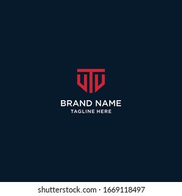 Letter UTU Logo Template Design in Vektorillustration Illustration 