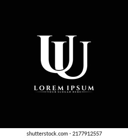 Letter UU luxury logo design vector