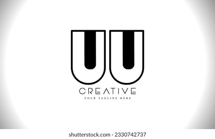 Letter UU simple logo design vector