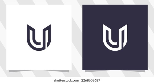 letter uu u logo design