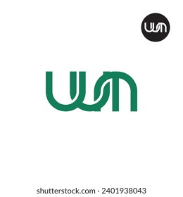 Diseño de logotipo de monograma UUM de carta