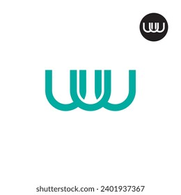 Diseño de logotipo de monograma UUU