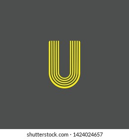 Letter UUUU Clean and Minimal Initial Based Logo Design