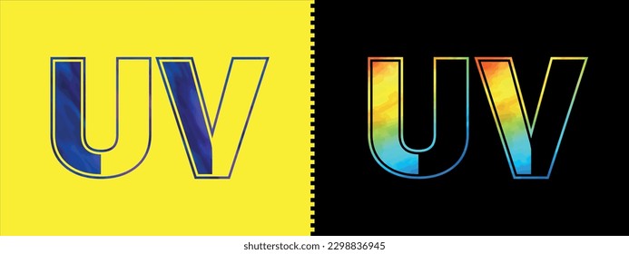 Letter UV logo design vector template. Creative modern luxurious logotype for corporate business identity