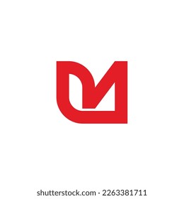 letter uv simple geometric linked logo vector 