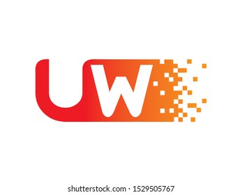 Letter UW logo or symbol template design