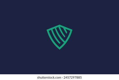 letra uw con escudo logo icono diseño Vector diseño Plantilla inspiración