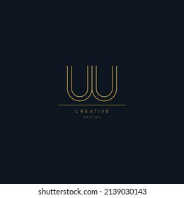 Letter UW OR W logo icon design template elements