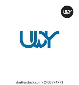 Letter UWY Monogram Logo Design