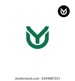 Letter UY YU Monogram Logo Design Simple
