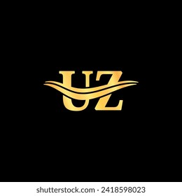 Letter U.Z Logo elegance design Luxury minimalist, elegant typography vector of initial branding name logos template