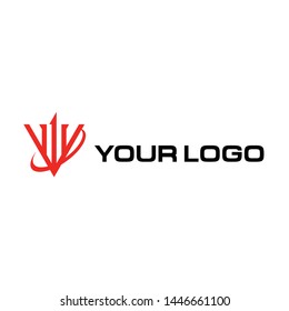 Letter V and 1 logo mark template, Number one logo, Victory Logo