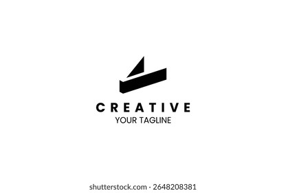 Letter V 3D logo design template for your business