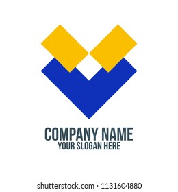 letter v, letter a, rocket sky, and abstract company logo concept
