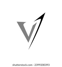 letter v abstract design logos