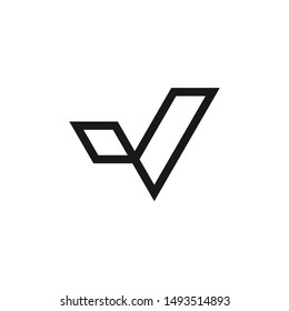 Letter V Abstract logo design inspiration