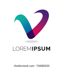 Letter V Abstract Logo Template Design Vector, Emblem, Design Concept, Creative Symbol, Icon