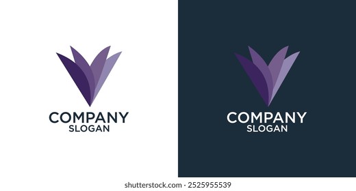 letter v abstract monogram logo design vector