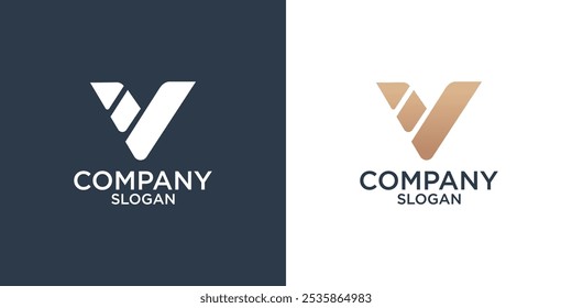 letter v abstract monogram logo design vector