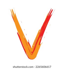 letter V, alphabet a b c d big letter and small letter