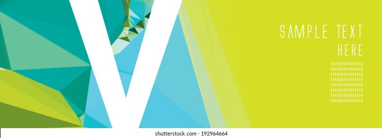 Letter V. Alphabet illustration.