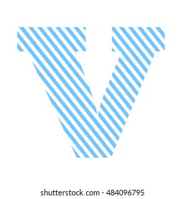 Letter v alphabet vector design.