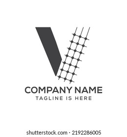 Letter V Architecture Logo Design. Real Estate Icon, Architect and Construction Symbol Vector Template