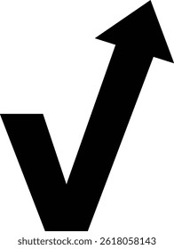 letter V with an arrow up logo