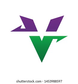 Letter V With Arrow Logo Design