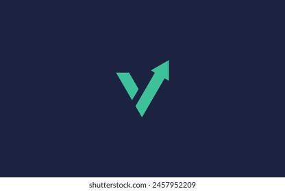 letter v with arrow logo icon design vector design template inspiration