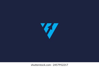 letter v with arrow logo icon design vector design template inspiration