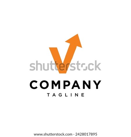 Letter V arrow logo icon vector template.eps